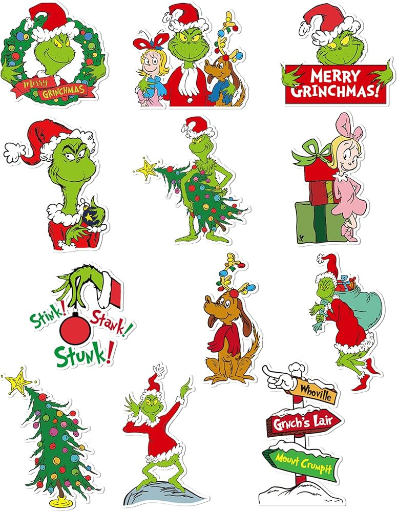 RINOLY 12 Pcs Christmas Magnets for Fridge,Christmas Magnet for Door Refrigerator Mailbox Garage ... | Amazon (US)