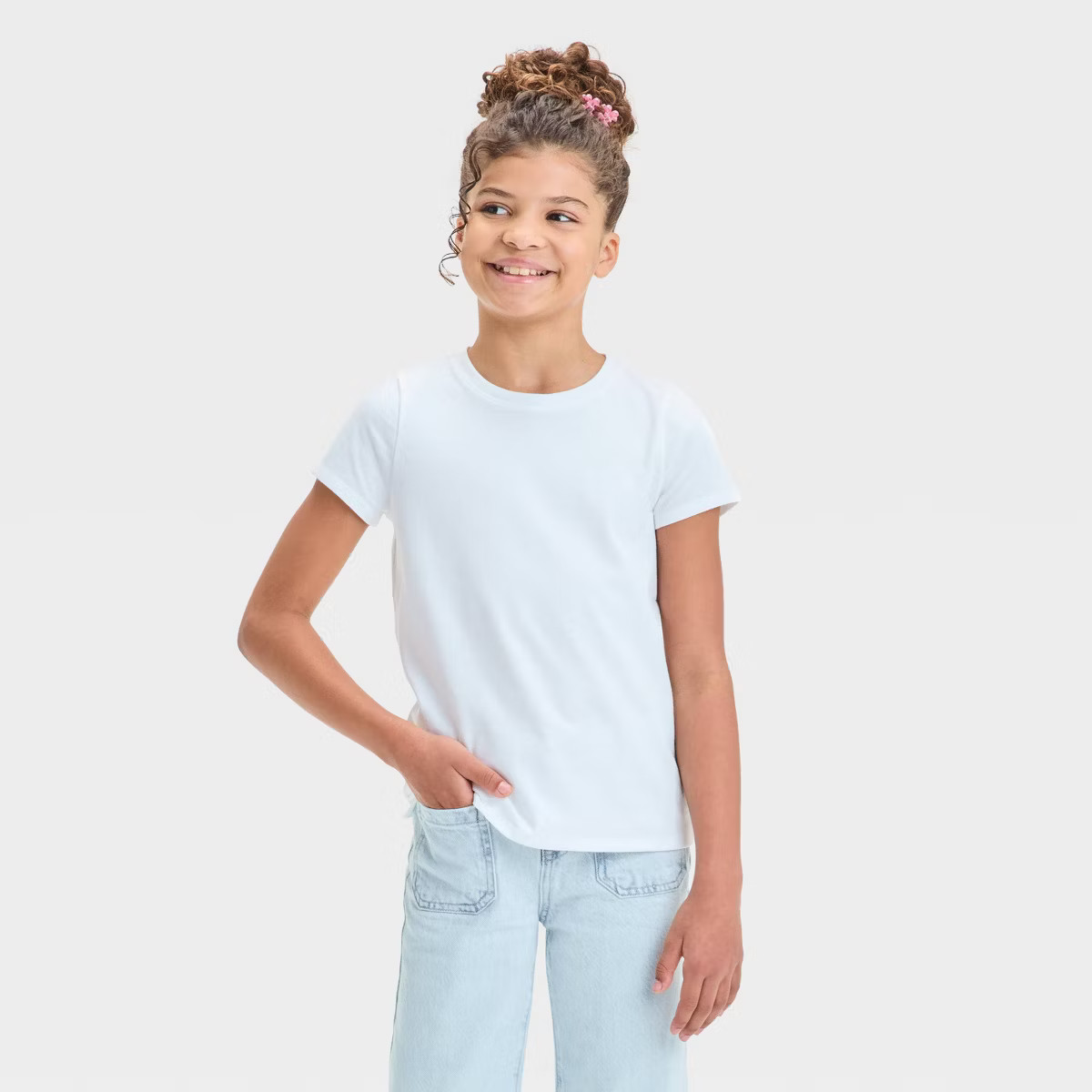 Girls' Short Sleeve Solid T-Shirt - Cat & Jack™ | Target