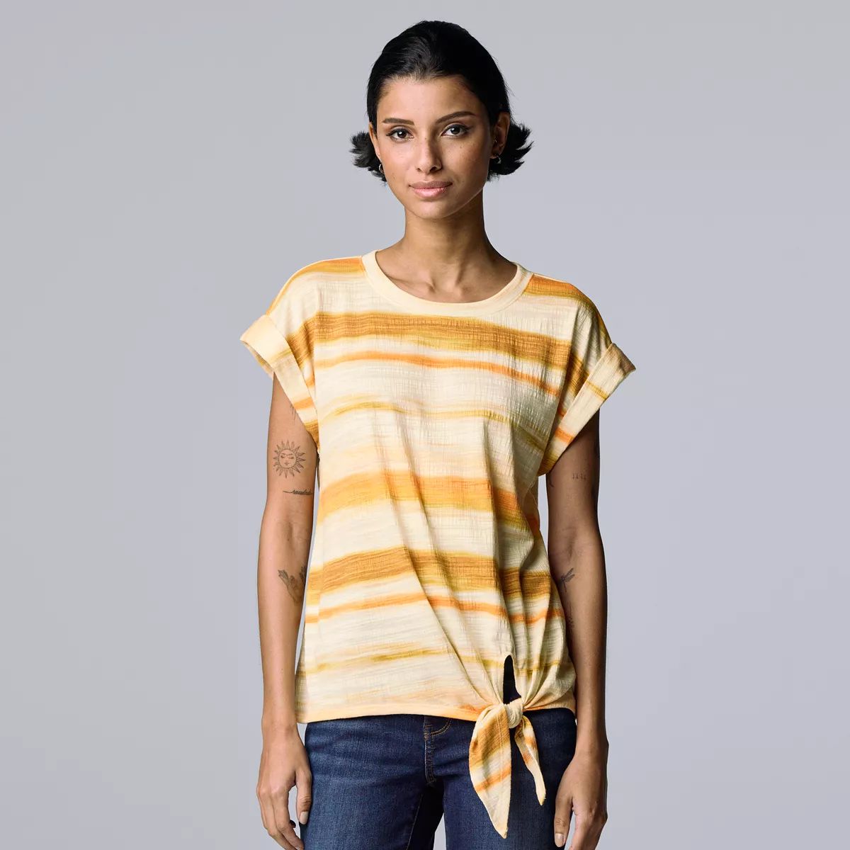 Women's Simply Vera Vera Wang Side Tie Dolman Tee | Kohl's