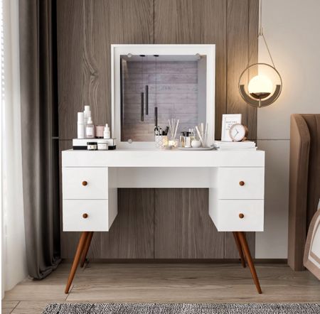 Ember Interiors Chloe Modern White Painted Vanity Table, for Bedroom $83

#LTKHome #LTKSaleAlert