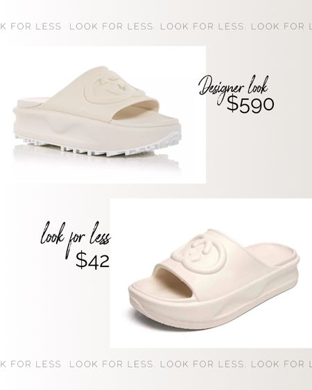 Designer look for less! Gucci slides in cream. Sandals, travel outfit, spring outfit, summer outfit  

#LTKshoecrush #LTKfindsunder50