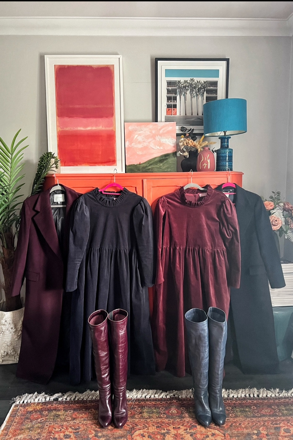 Outfit inspiration, winter fashion, winter style, Burgundy puff sleeve dress, Navy Puff sleeve dress, Maxi dress, midi dress, Navy knee high boots, Burgundy knee high boots, navy wool coat, burgundy wool coat 

#LTKSeasonal #LTKeurope #LTKstyletip