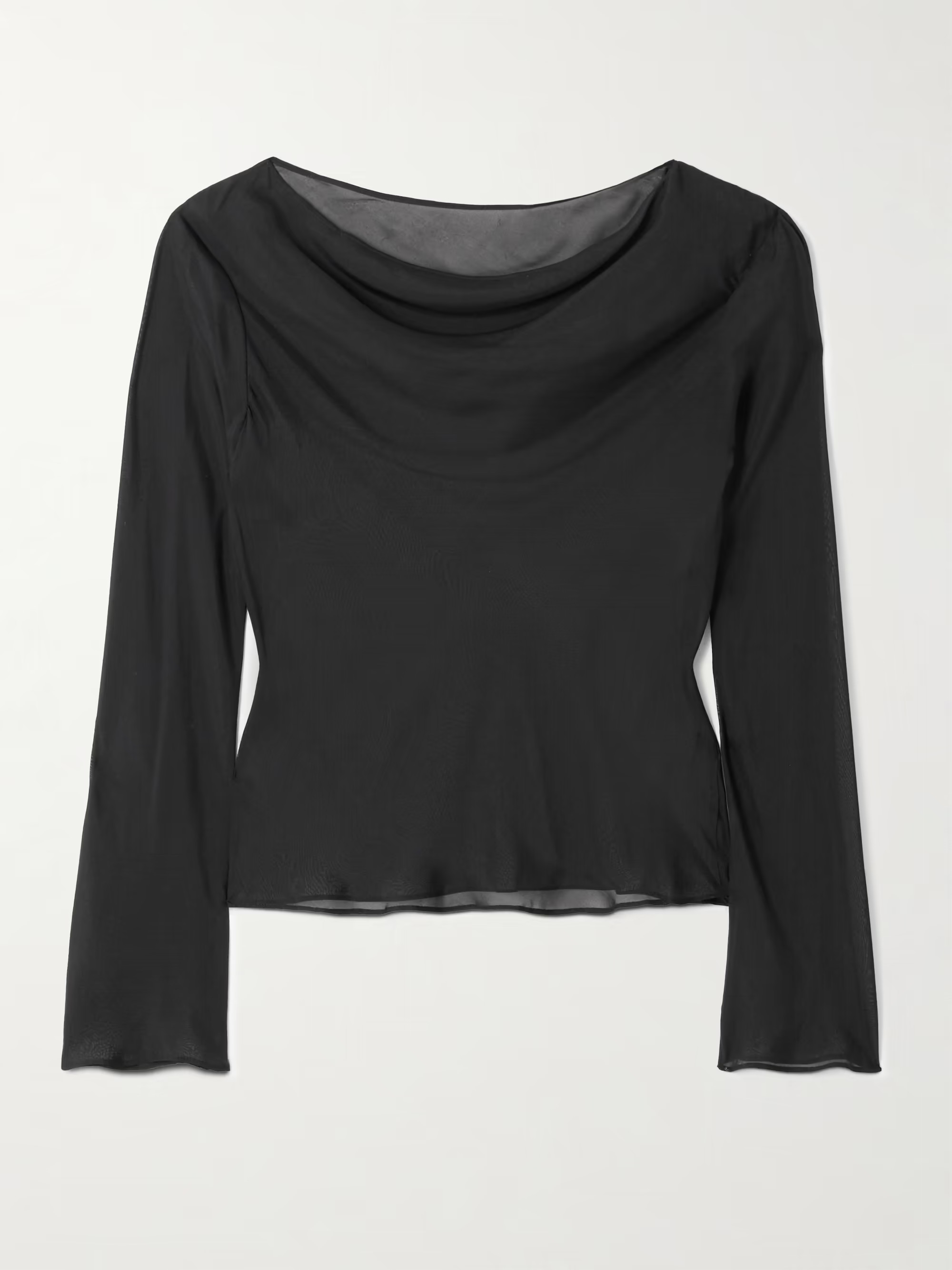 Strobe draped silk-chiffon top | NET-A-PORTER (UK & EU)