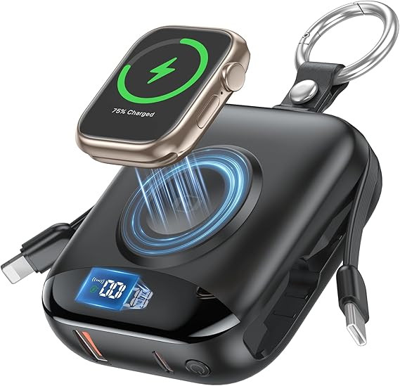 Portable Charger, 10000mAh 22.5W Fast Charging Power Bank with Built-in Cables, Travel Essentials... | Amazon (US)