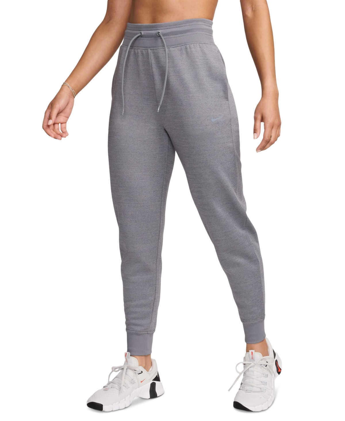 Nike Women's Therma-fit Jogger Pants - Carbon Heather/White | Macy's