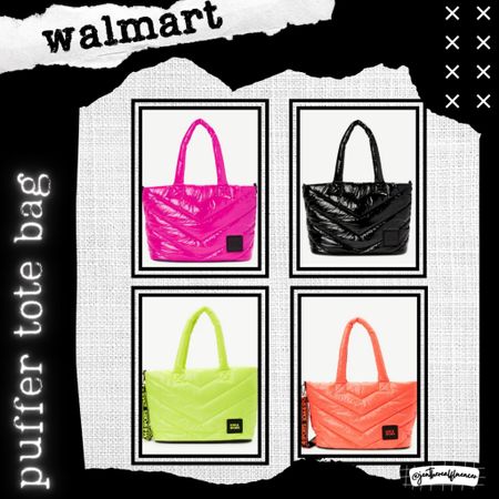 Walmart, puffer tote, best seller, trendy, colorful, accessories, handbag, purses, affordable style 

#LTKSeasonal #LTKitbag #LTKfindsunder50