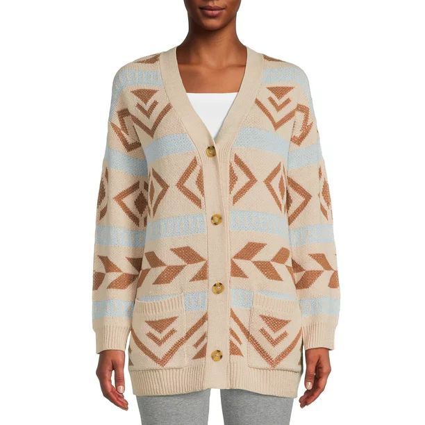 No Boundaries Juniors' Pattern Cardigan Sweater | Walmart (US)