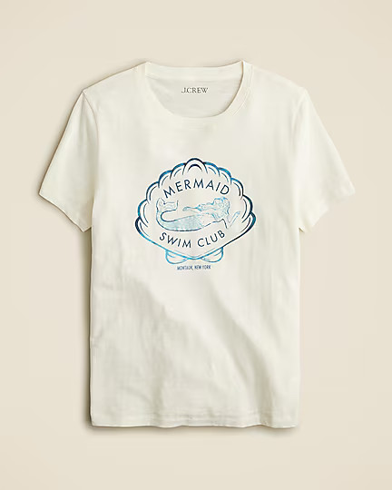 Classic-fit "mermaid swim club" graphic T-shirt | J. Crew US
