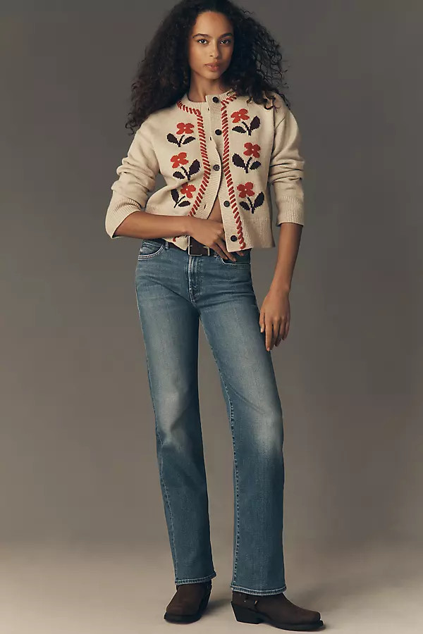 The Kick It Mid-Rise Straight-Leg Jeans | Anthropologie (US)