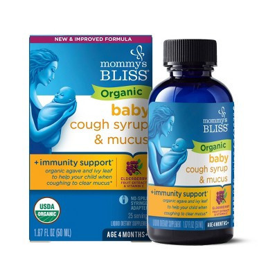 Mommy's Bliss Organic Baby Cough & Mucus Syrup - Elderberry - 1.67 fl oz | Target