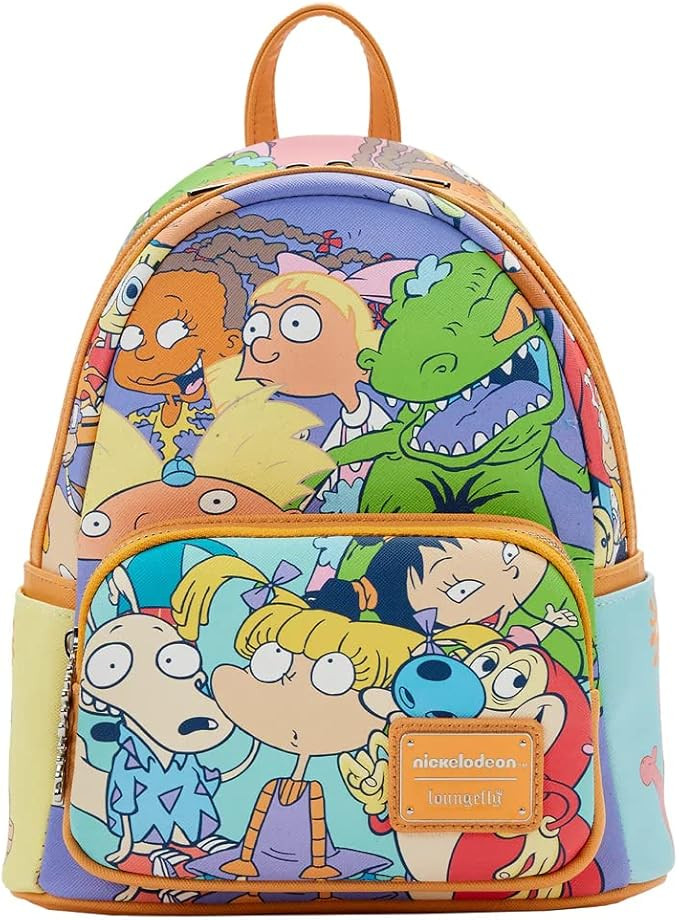 Loungefly Backpacks Nickelodeon 90s Colour Block Mini Backpack | Amazon (US)