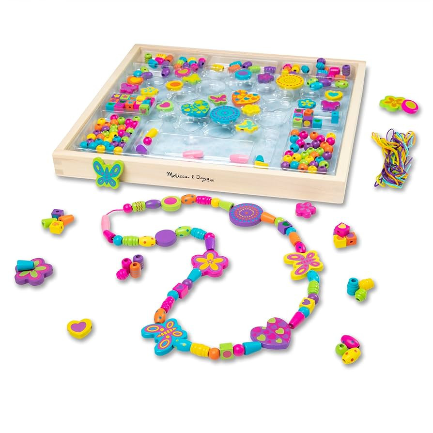 Melissa & Doug Created by Me Bead Bouquet Deluxe Wooden Bead Set With 220+ Beads for Jewelry-Maki... | Amazon (US)