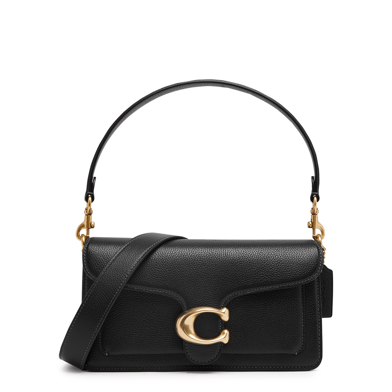 Coach Tabby 26 Leather Shoulder Bag - Black | Harvey Nichols (Global)