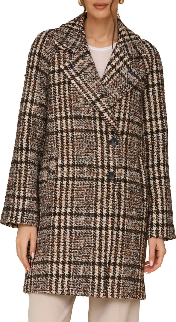 Avec Les Filles Plaid Bouclé Walker Coat | Nordstrom | Nordstrom
