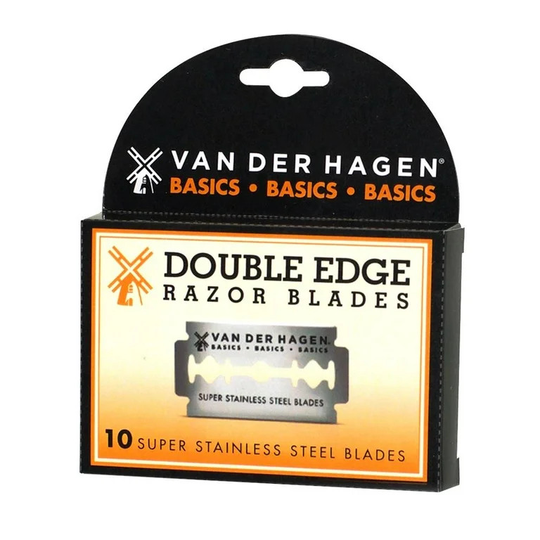 Van Der Hagen Basics Double Edge Razor Blades, Stainless Steel, Men, 10 Count | Walmart (US)