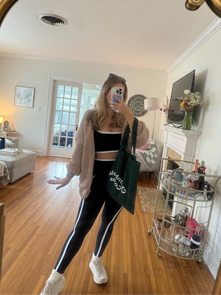 Beyond yoga spacedye set paired with cardigan and hoka sneakers with a green tote bag 💘 

Set rented from FASHIONPASS use code HELLOEMILYERIN for $50 off your membershipp

#LTKfitness #LTKfindsunder100 #LTKstyletip