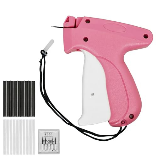 Portable Handheld Stitch Gun for Clothes Tagging, Quick Sewing, Hemming, and Fixing, with Sewing Kit including 5 Extra Needles,1000 pcs Black Fasteners & 1000pcs White Fasteners(5mm), PINK | Amazon (US)