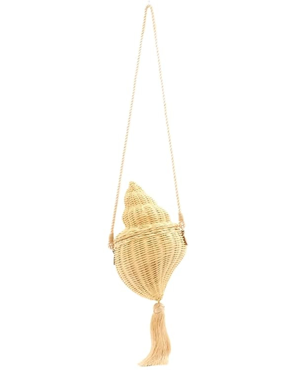 Thick Chains Rattan Conch Women Shoulder Bags Design Wicker Woven Handbags Summer Beach Straw Bag... | Amazon (US)
