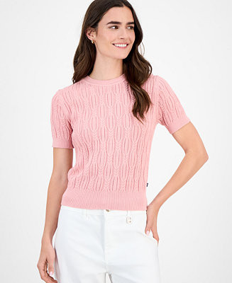 Nautica Women's Cotton Cable-Knit Sweater - Macy's | Macy's
