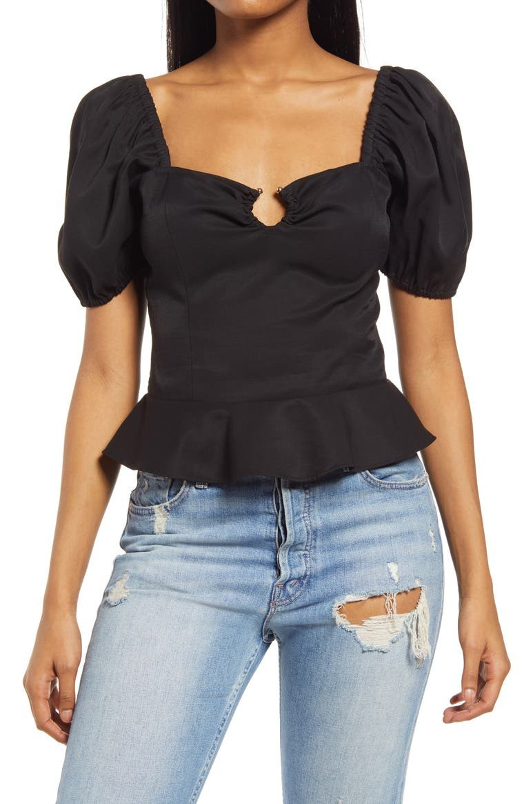 Burke U-Ring Peplum Top | Nordstrom