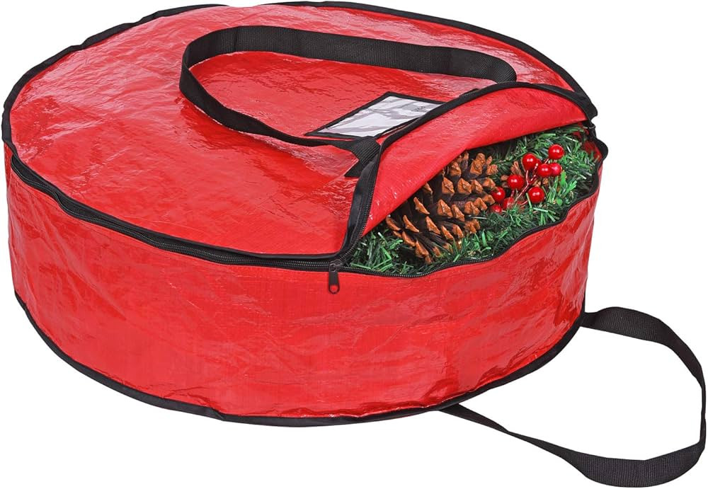 ProPik Christmas Wreath Storage Bag 30" Tear Resistant Fabric for Holiday Storage Featuring Heavy... | Amazon (US)