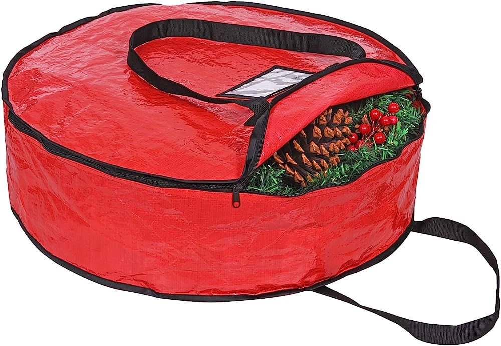 ProPik Christmas Wreath Storage Bag 30" Tear Resistant Material for Holiday Storage Featuring Hea... | Amazon (US)