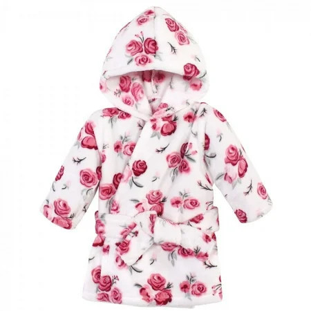 Hudson Baby Infant Girl Plush Pool and Beach Robe Cover-ups, Rose, 12-18 Months | Walmart (US)