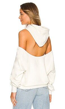 NSF X REVOLVE Tricia Cold Shoulder Hoody in Soft White from Revolve.com | Revolve Clothing (Global)