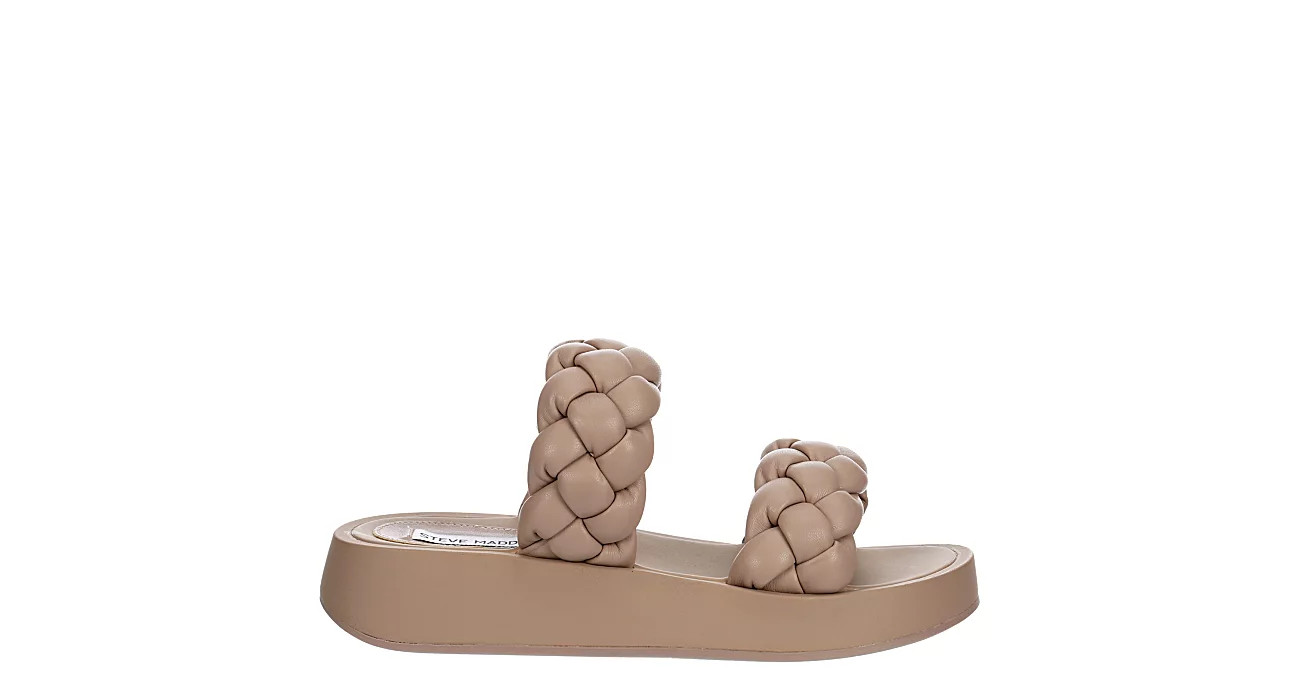 Steve Madden Womens Hillary Platform Slide Sandal - Taupe | Rack Room Shoes