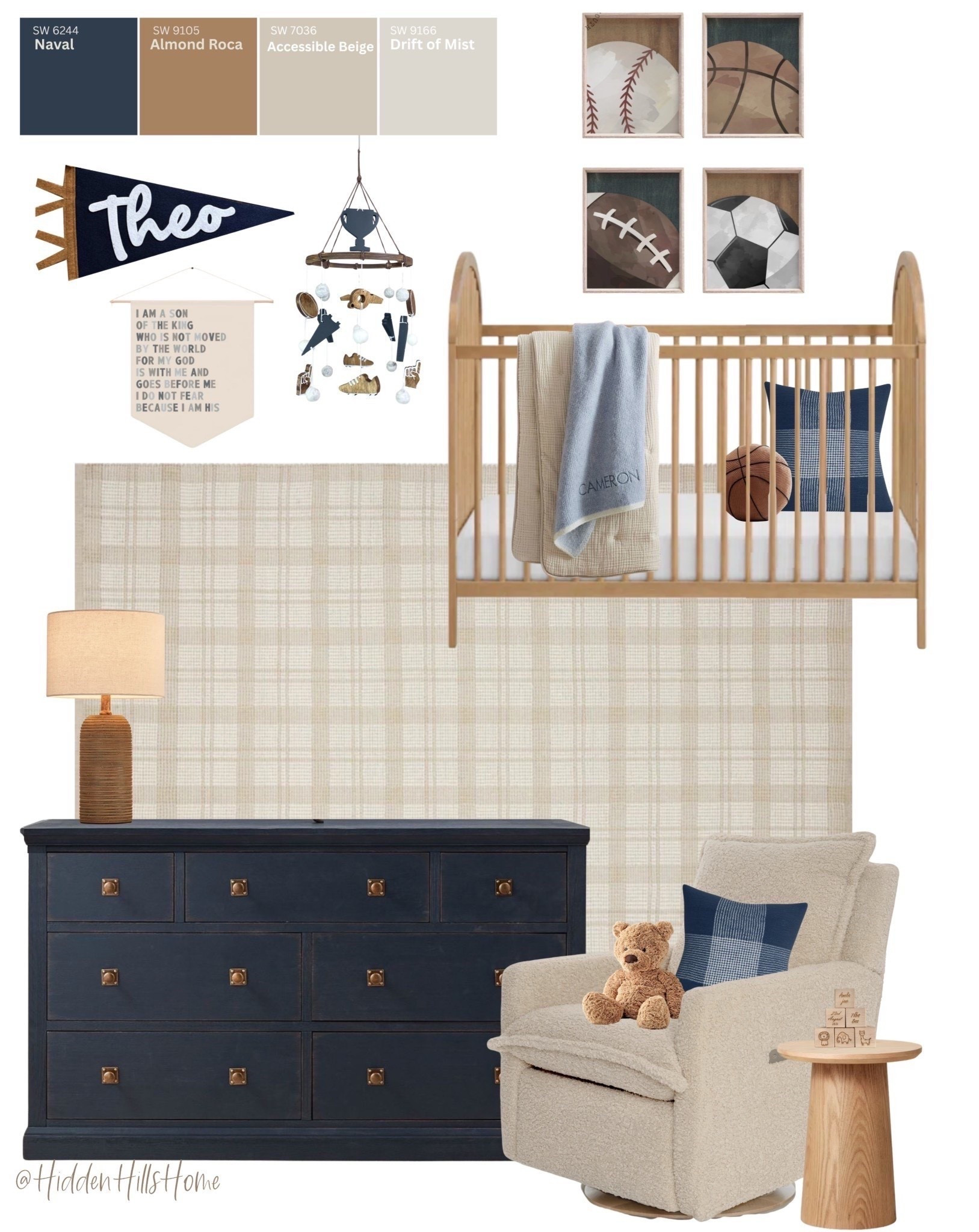 Boys nursery decor mood board, baby’s room, cute nursery design, navy blue nursery inspiration, nursery decor, crib, glider, nursery rug, baby boy #nursery

#LTKHome #LTKSaleAlert #LTKBaby