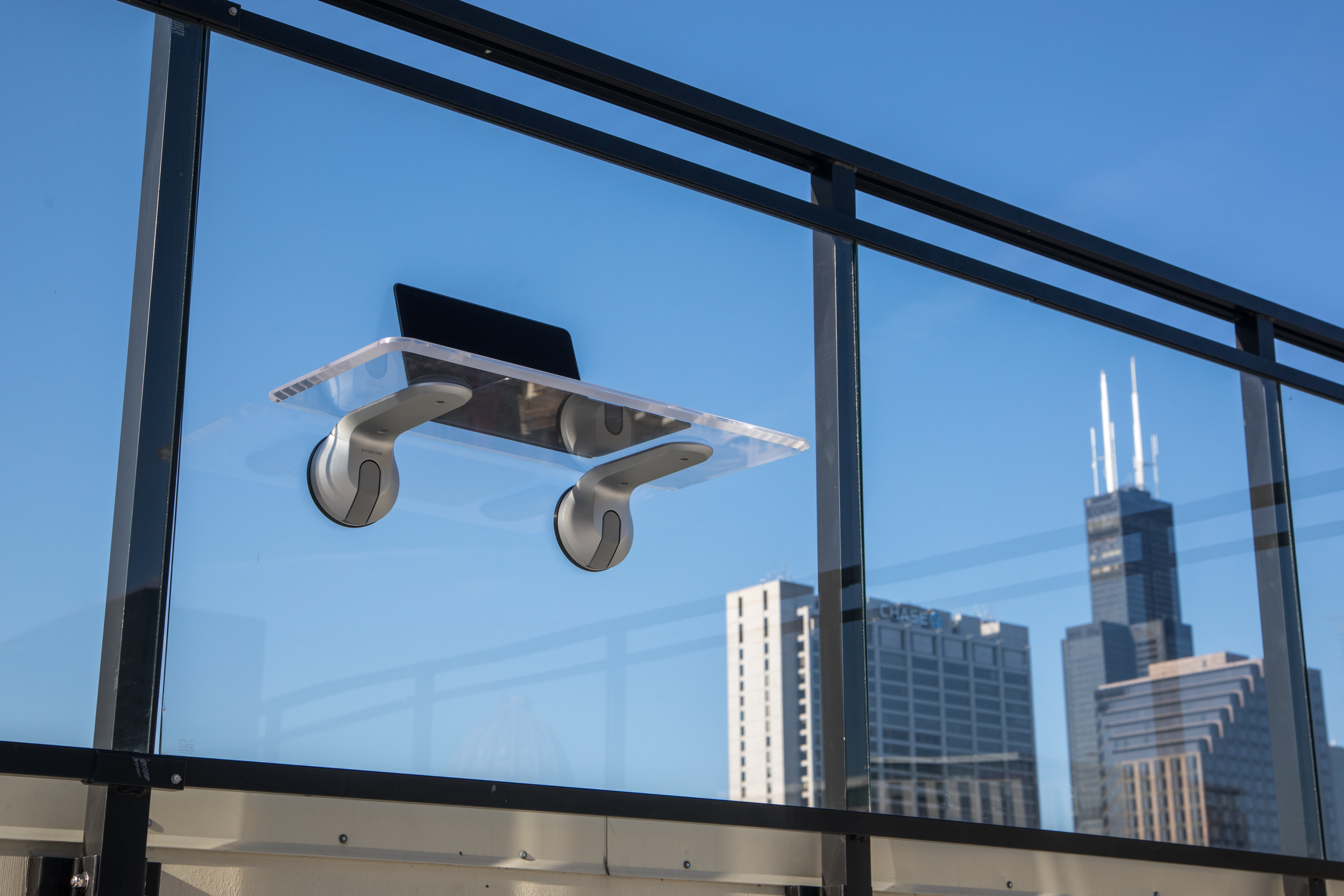 DeskView Premium Standing Desk - Portable & Height Adjustable Tempered Glass... | Amazon (US)