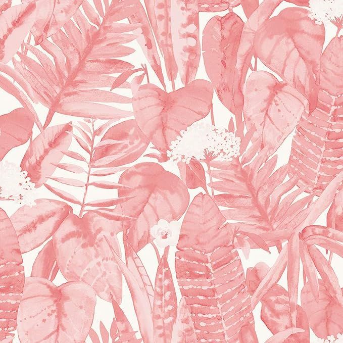 Tempaper TR10631 Tropical Removable Peel and Stick Wallpaper, 28 sq. ft, Pink Lemonade | Amazon (US)