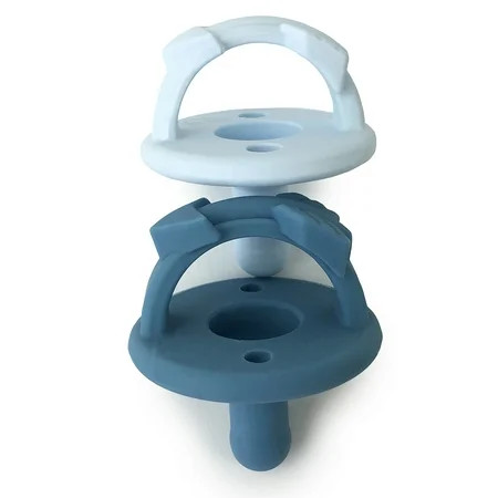 Itzy Ritzy Sweetie Soother Pacifier Set of 2- Silicone Newborn Pacifiers with Collapsible Handle & T | Walmart (US)