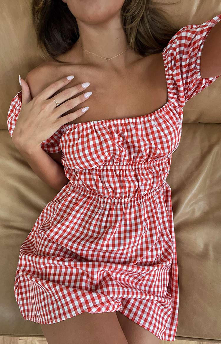 I'm Yours Red Gingham Mini Dress | Beginning Boutique (US)