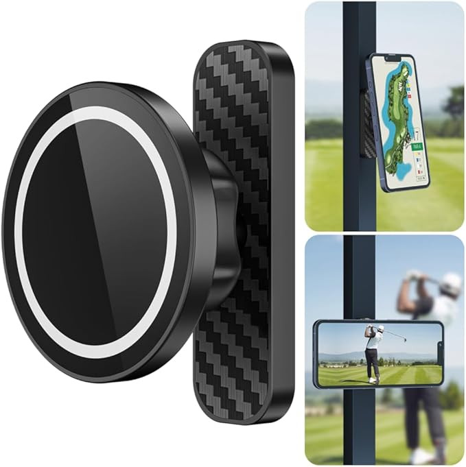 Magnetic Golf Cart Phone Holder Compatible with MagSafe iPhone and Android Fits EZGO, Club Car, Y... | Amazon (US)