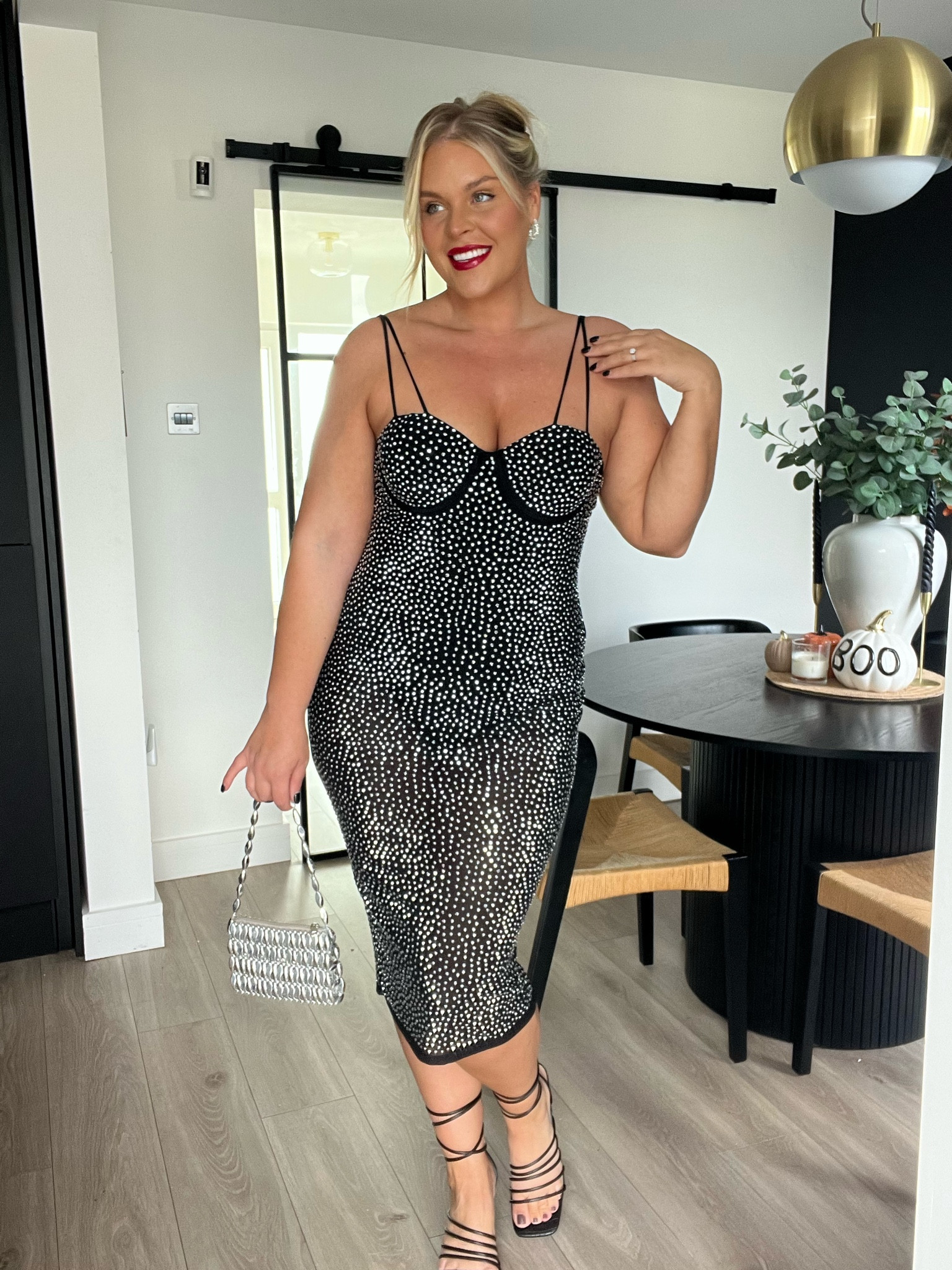 NYE outfit ideas, Christmas party outfit, New Year’s Eve dress, Christmas party dress, black mesh dress, black sparkle dress, sequin dress, embellished dress, silver bag, black lace up shoes, quiz, new look, asos, midi dress.  

#LTKparties #LTKmidsize #LTKeurope