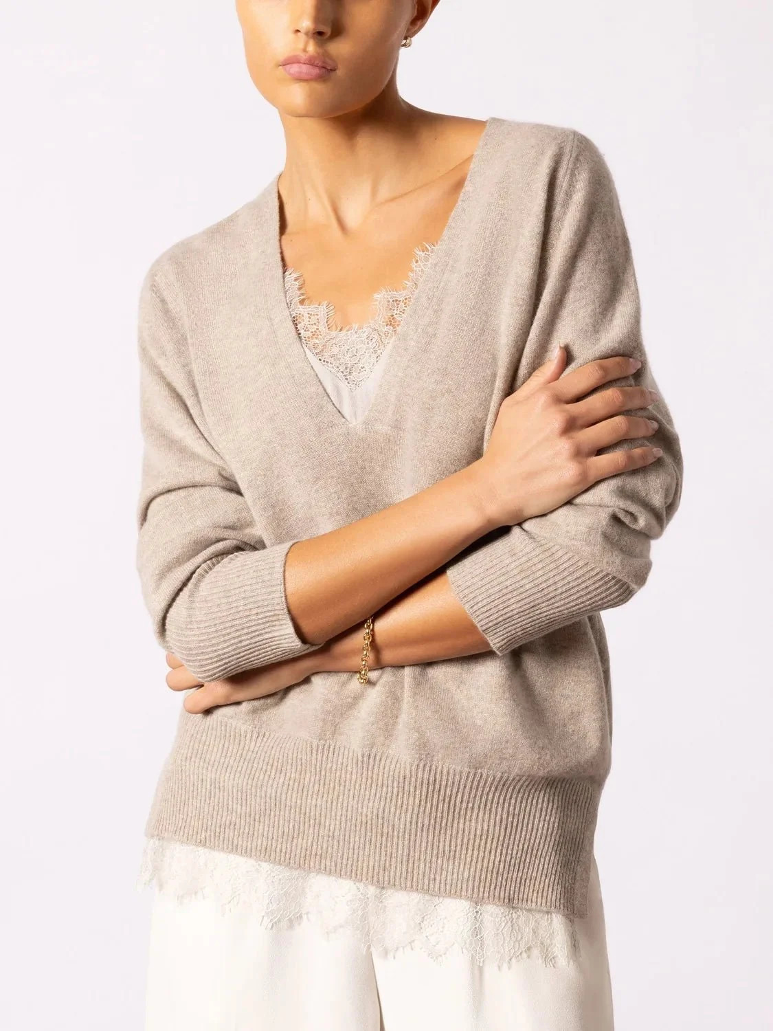 The Lace Vee Looker Pullover | Brochu Walker