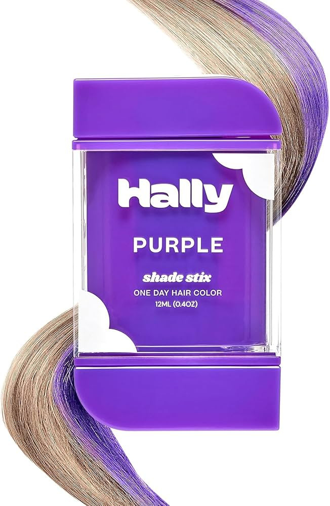 Hally Hair Temporary Hair Color, Shade Stix (Purple) - Halloween Hair Makeup Accessories for Kids... | Amazon (US)