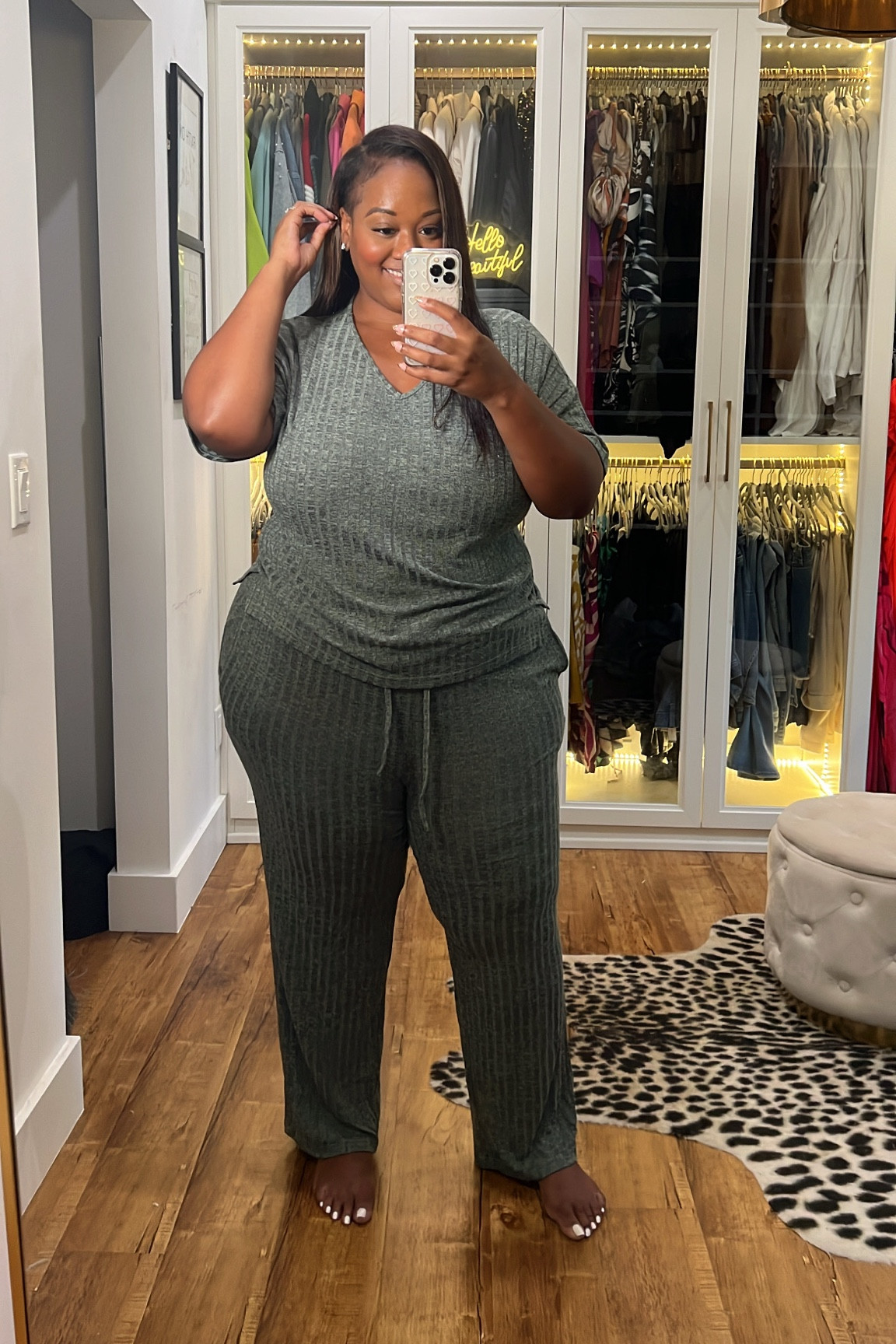 Casual t-shirt pants set. Great for warmer days since it’s a lightweight fabric. 

#LTKStyleTip #LTKFindsUnder50 #LTKPlusSize