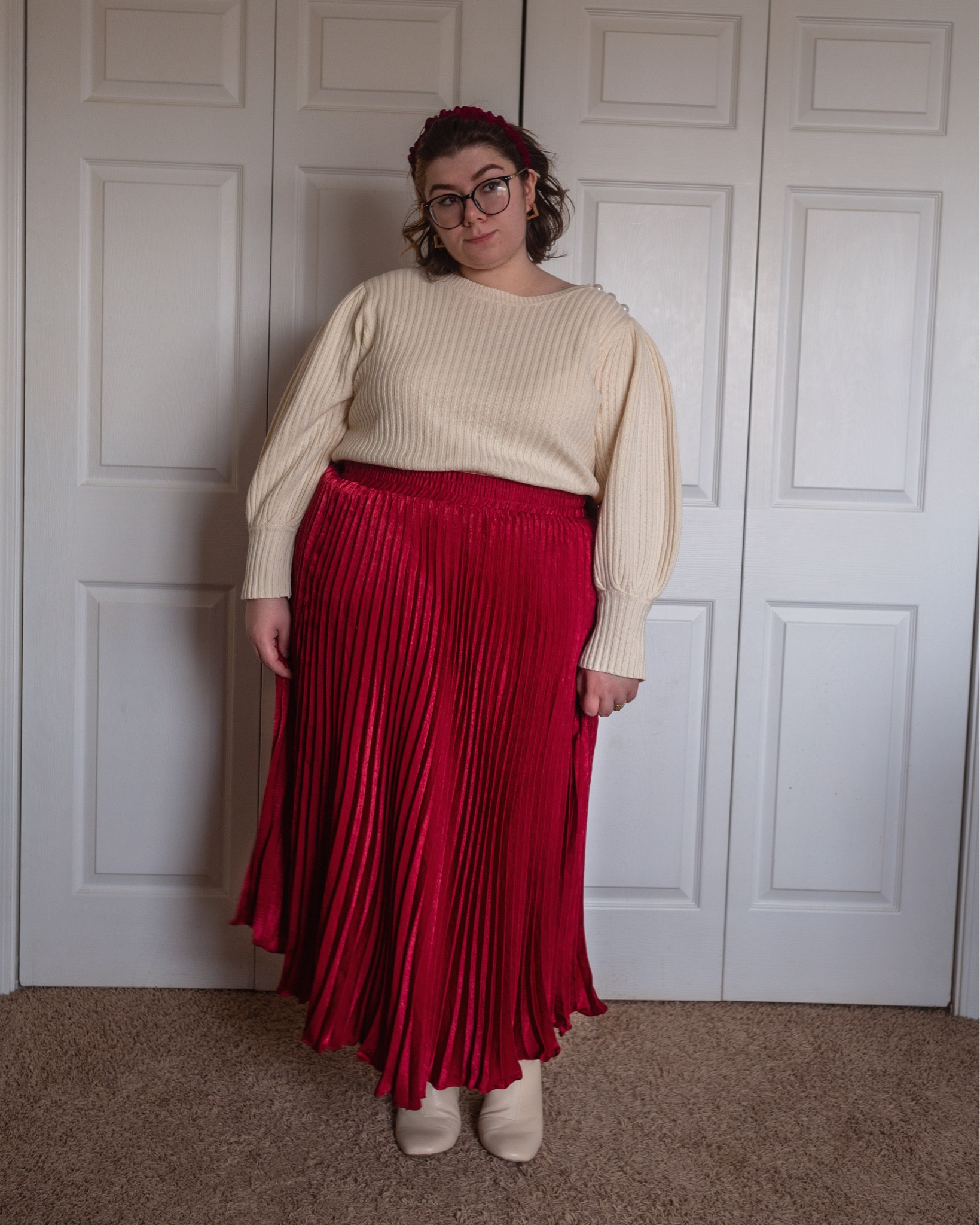 Plus size cranberry berry festive Christmas outfit

#LTKplussize #LTKSeasonal #LTKHoliday