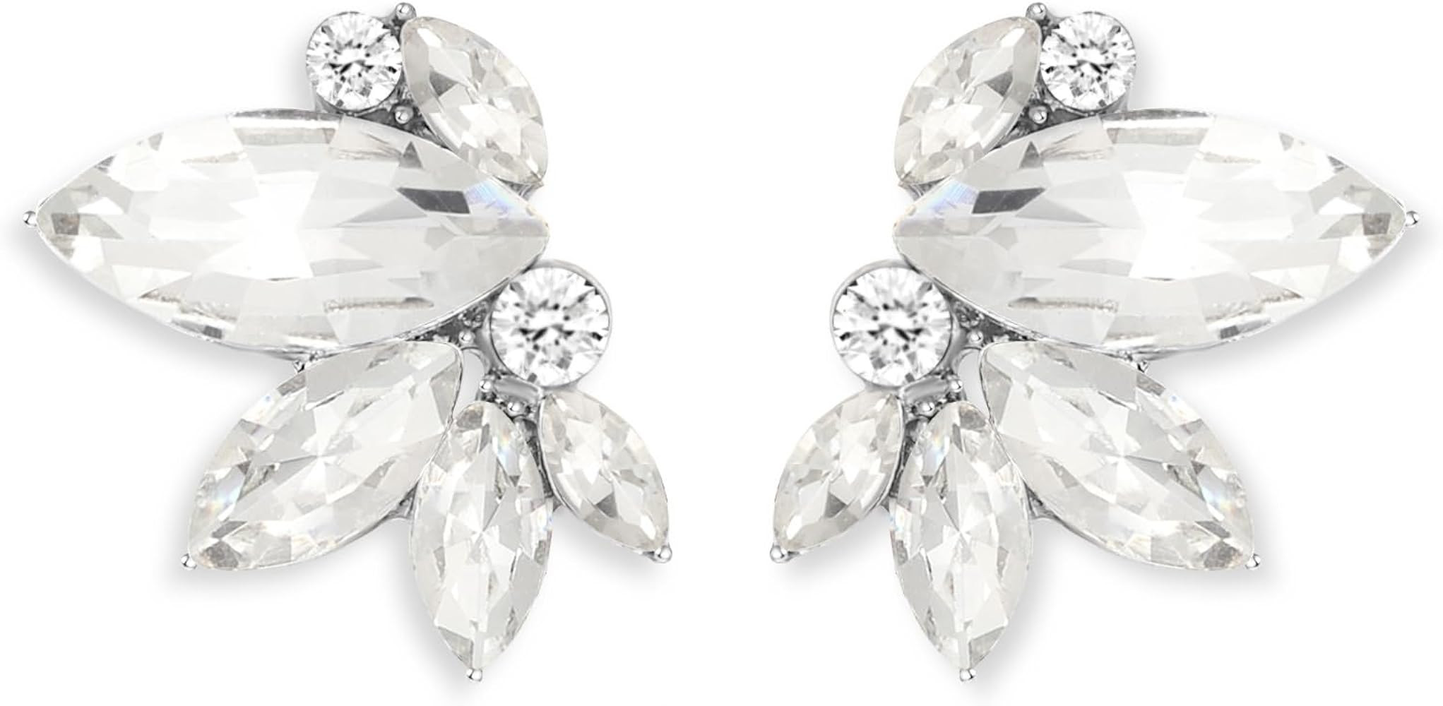 Sparkly Rhinestone Drop Earring Dainty Faux Crystal Earring Studs for Women Wedding Prom Party | Amazon (US)