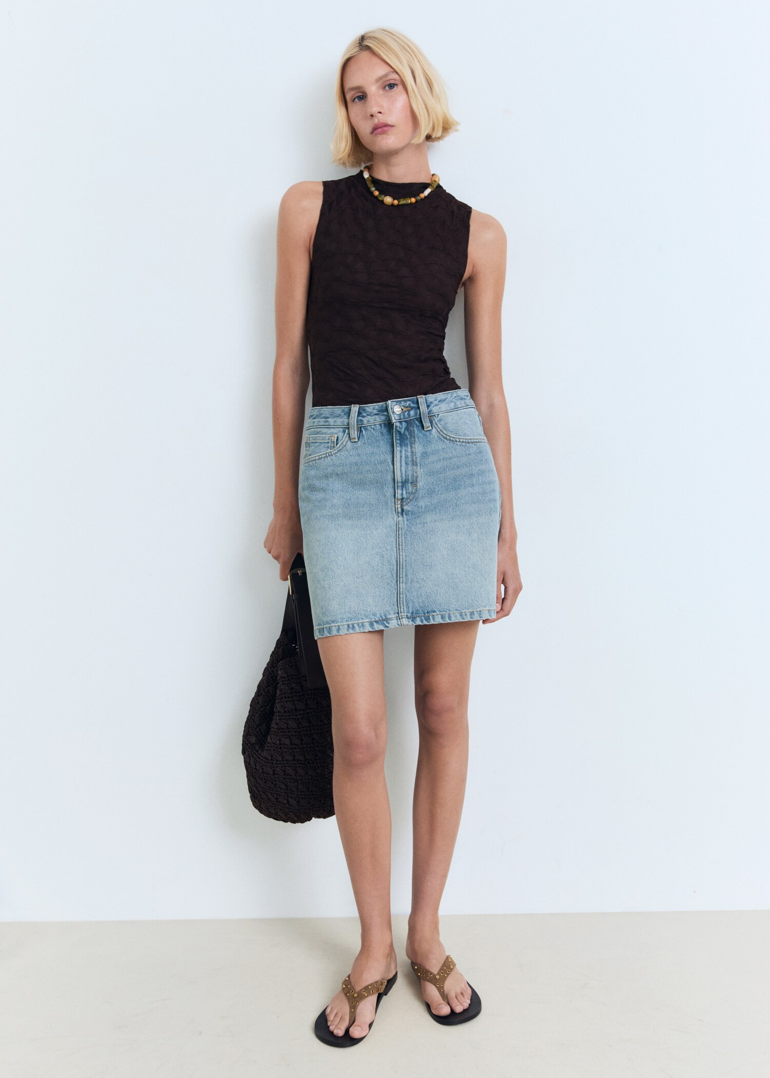 Denim short skirt - Women | MANGO United Kingdom | MANGO (UK)