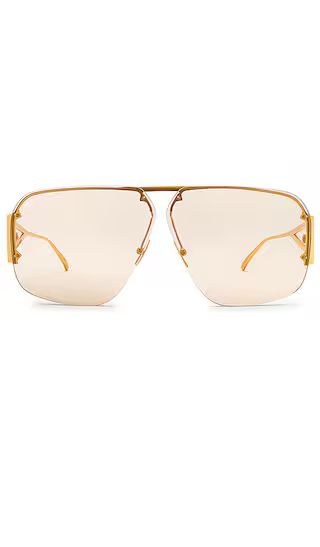 Triangle Pilot Sunglasses in Shiny Gold | Revolve Clothing (Global)