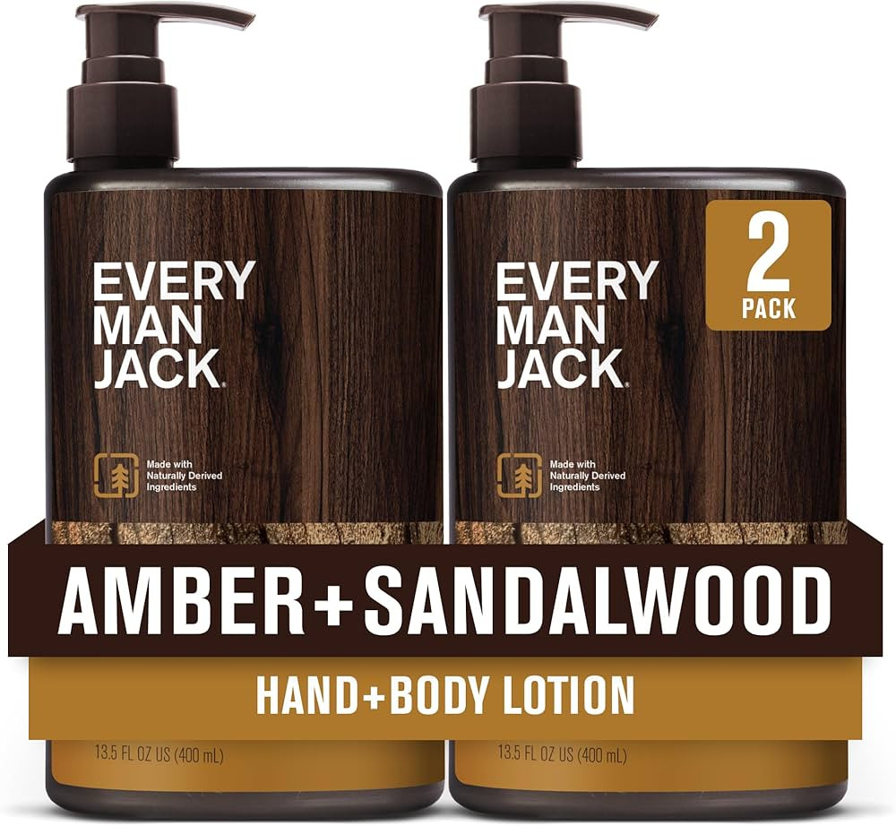 Every Man Jack Mens Amber + Sandalwood Hand & Body Lotion for All Skin Types - Dermatologist Test... | Amazon (US)
