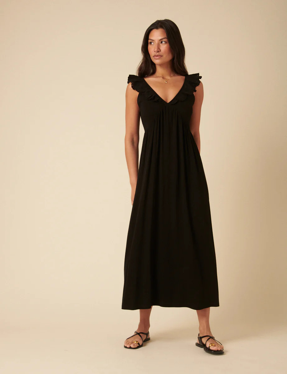 Black Jojo Sweetheart Maxi Dress | Nobody's Child