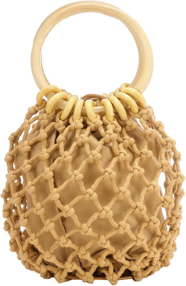 cuiab, Handwoven Straw Shoulder Bag Woven Straw Bag Summer Beach Handbag | Amazon (US)