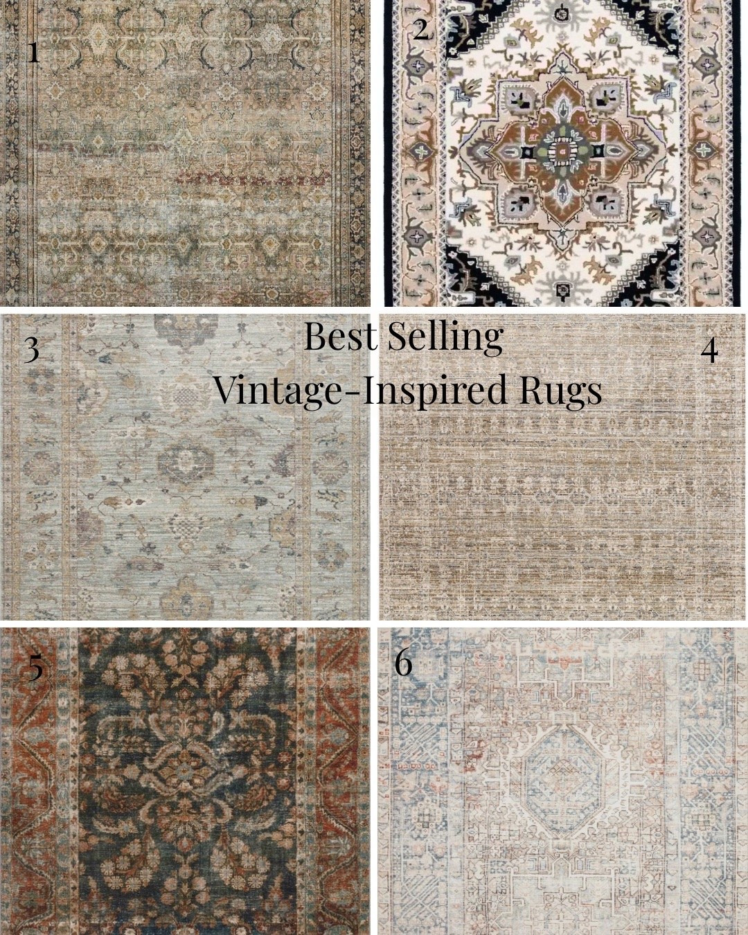 Vintage-inspired rugs are one of the easiest ways to make a home feel collected and designer styled. I’m sharing some of the best-selling neutral rugs that work beautifully in organic modern, transitional, farmhouse, and traditional spaces. From soft faded patterns to timeless vintage-inspired designs, these are the rugs I find myself recommending again and again because they add warmth, texture, and character without overwhelming a room. Several of these rugs come in multiple sizes and colorways, making them great options for living rooms, bedrooms, dining spaces, and entryways. I always recommend starting with the rug when designing a room because it helps set the tone for the entire space. Save this post for your next living room, bedroom, dining room, or entryway refresh.

✨ Follow me on LTK for daily home decor finds, affordable styling ideas, and designer-inspired looks for less.

#LTKHome #LTKSaleAlert #LTKSeasonal