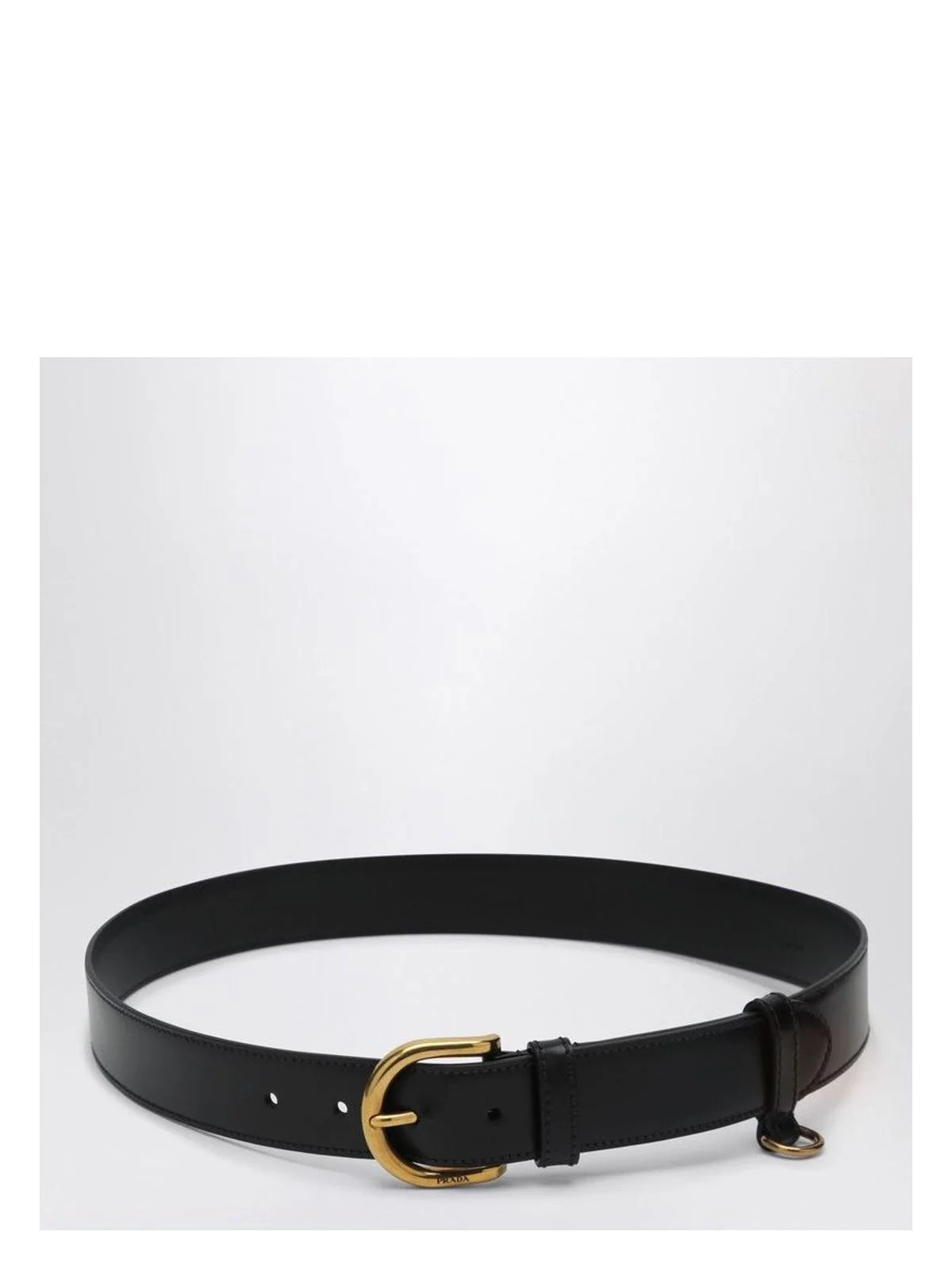 Prada Women's Belt In Leather in Black | Size 90 EU | 1CS130X72 | LOZURI