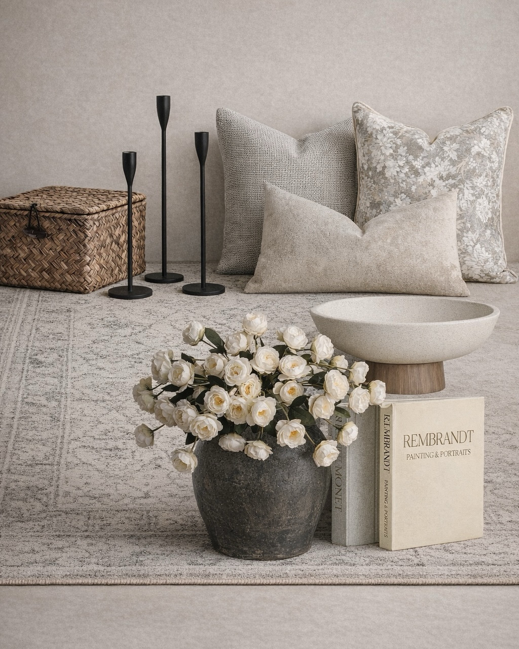 Neutral Living Room Amazon Finds You’ll Use Year-Round

Follow @farmtotablecreations on Instagram for more home finds and styling ideas 🤍

These are the kind of pieces that instantly pull a space together without overthinking it. The neutral rug sets the foundation, layered with soft textured pillows, classic black candlesticks for height, and a woven basket that adds warmth and function. Finished with a simple bowl, books, and florals—everything works together for that clean, elevated look that still feels lived in.

#livingroomdecor #pillows #rugs #coffeetabledecor #neutraldecor #amazonhome #livingroomideas #homefinds


#LTKHome #LTKSaleAlert