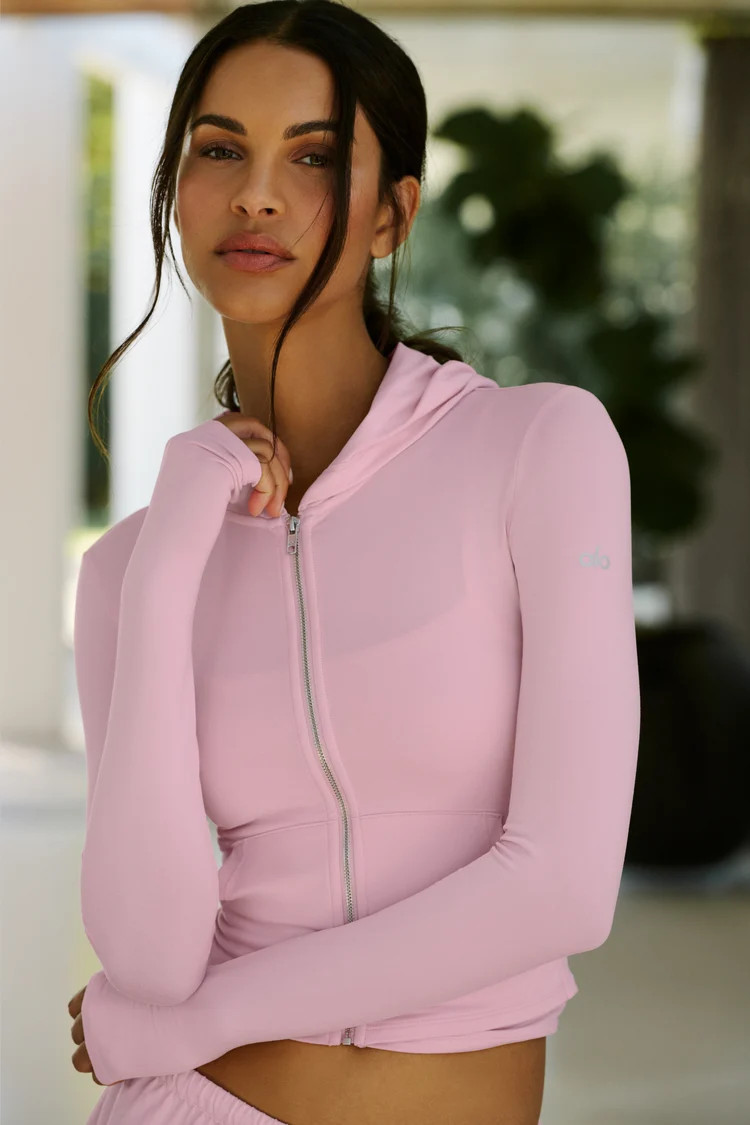 Alosoft Finesse Full Zip Fitted Hoodie | Alo Yoga